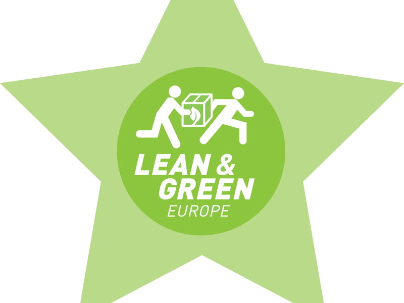 Logistics Logo 3 Stars Green